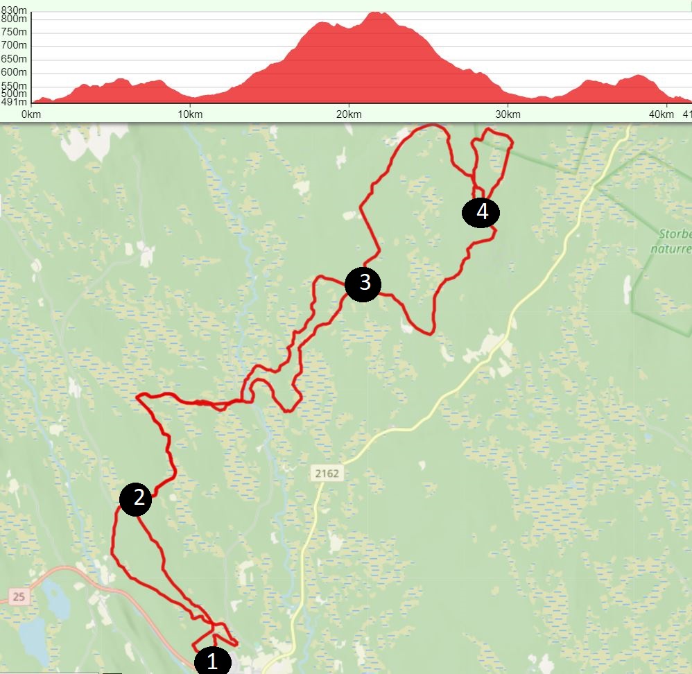 Kart Trysil Skimaraton